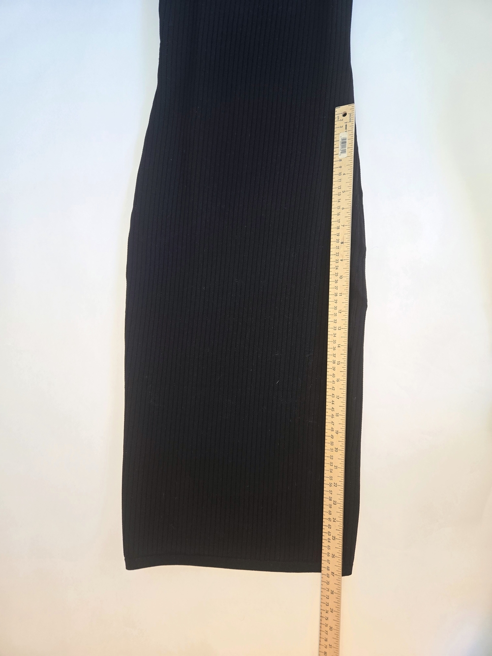 Forever 21 Black Ribbed Midi Slip Dress Womens Size M - Picture 6 of 11